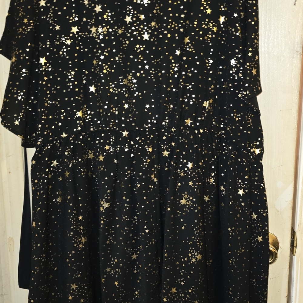 BloomChic Black and Gold Star Maxi Dress